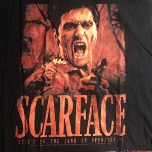Black Scarface graphic T shirt